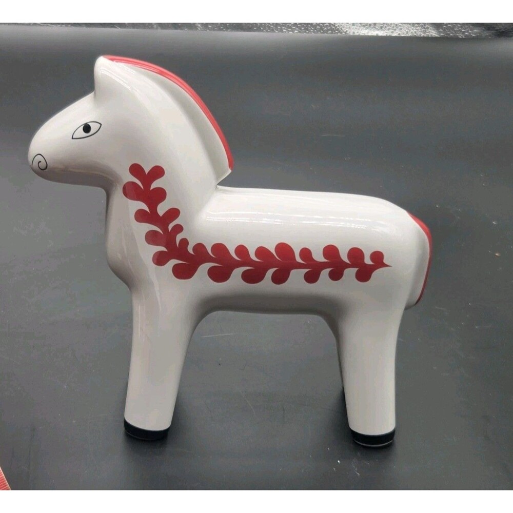 Ikea Vinterfint Holiday Christmas Scandinavian Ceramic Swedish Dala Horse